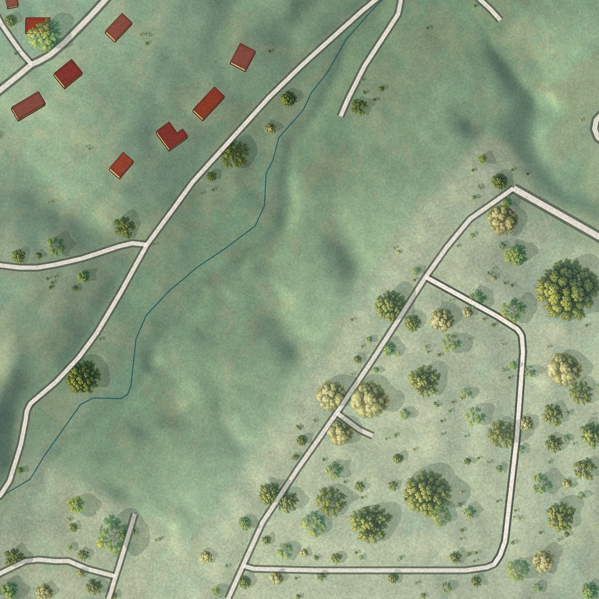Second close-up of the map of Parkdale, Missouri print showing more streets and buildings