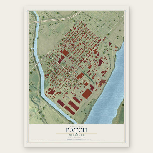 Patch, Missouri map print, the full design