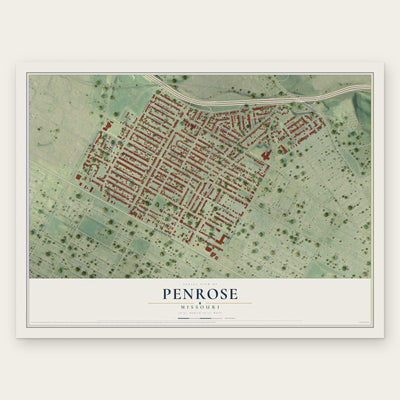 Penrose, Missouri map print, the full design