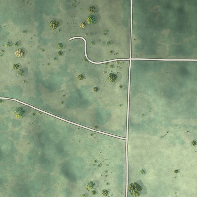 Close-up of the map of Pierpont, Missouri print showing street and building detail