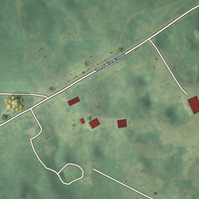 Second close-up of the map of Pierpont, Missouri print showing more streets and buildings