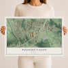 Map of Pleasant Valley, Missouri, 12 x 18 inch unframed archival matte print
