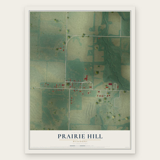 Prairie Hill, Missouri map print, the full design
