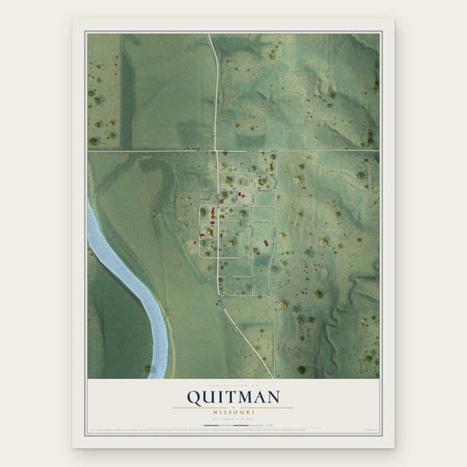 Quitman, Missouri map print, the full design