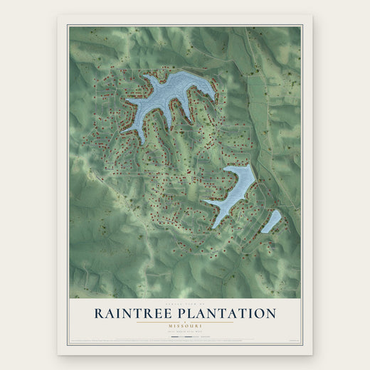 Raintree Plantation, Missouri map print, the full design