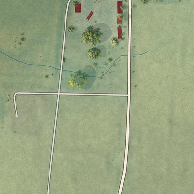Second close-up of the map of Ravenwood, Missouri print showing more streets and buildings