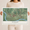 Map of Riverside, Missouri, 12 x 18 inch unframed archival matte print