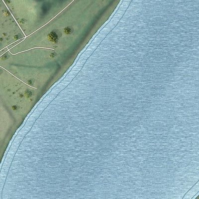 Second close-up of the map of Riverview, Missouri print showing more streets and buildings