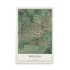 Map of Rock Hill, Missouri, 12 x 18 inch unframed archival matte print