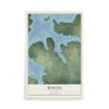 Map of Roscoe, Missouri, 12 x 18 inch unframed archival matte print