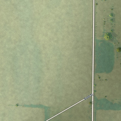Second close-up of the map of Rush Hill, Missouri print showing more streets and buildings