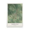 Map of Russellville, Missouri, 12 x 18 inch unframed archival matte print