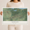 Map of Scott City, Missouri, 12 x 18 inch unframed archival matte print