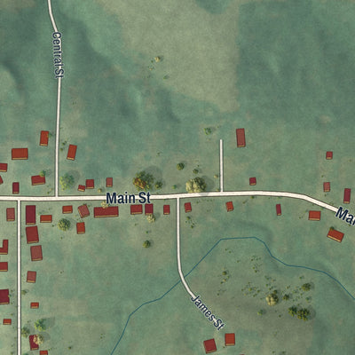 Second close-up of the map of Sedgewickville, Missouri print showing more streets and buildings