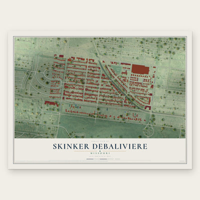 Skinker DeBaliviere, Missouri map print, the full design