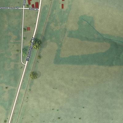 Second close-up of the map of South Lineville, Missouri print showing more streets and buildings