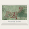 Southwest Garden, Missouri map print, the full design