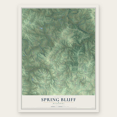 Spring Bluff, Missouri map print, the full design