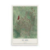 Map of St. Ann, Missouri, 12 x 18 inch unframed archival matte print