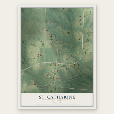St. Catharine, Missouri map print, the full design