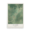 Map of St. Cloud, Missouri, 12 x 18 inch unframed archival matte print