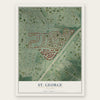 St. George, Missouri map print, the full design