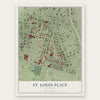 St. Louis Place, Missouri map print, the full design
