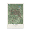 Map of St. Peters, Missouri, 12 x 18 inch unframed archival matte print