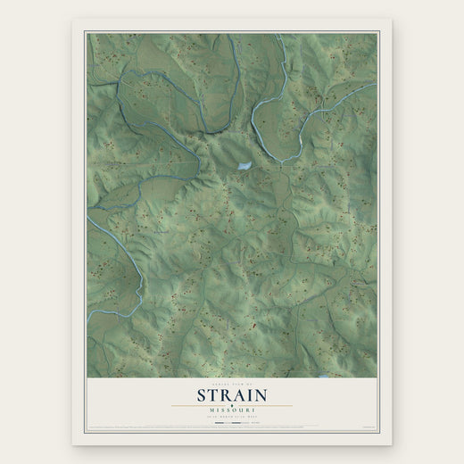 Strain, Missouri map print, the full design