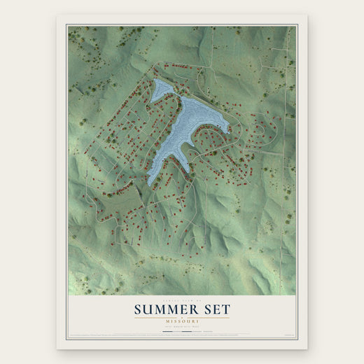 Summer Set, Missouri map print, the full design