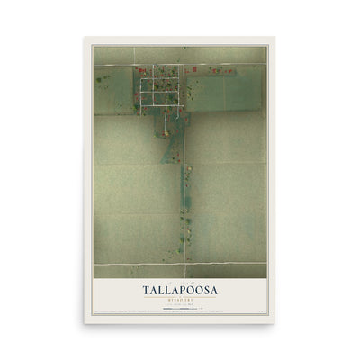 Map of Tallapoosa, Missouri, 12 x 18 inch unframed archival matte print