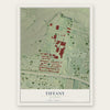 Tiffany, Missouri map print, the full design