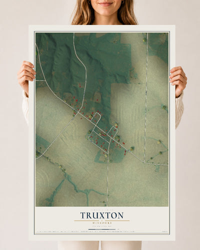 Map of Truxton, Missouri, 24 x 36 inch unframed archival matte print
