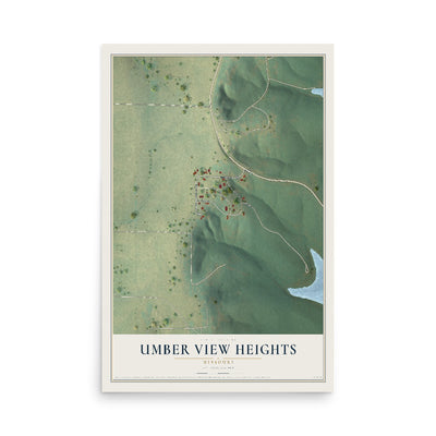 Map of Umber View Heights, Missouri, 12 x 18 inch unframed archival matte print
