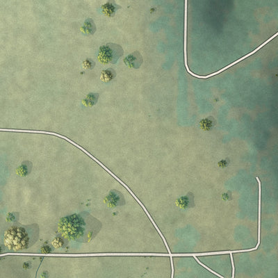 Second close-up of the map of Umber View Heights, Missouri print showing more streets and buildings