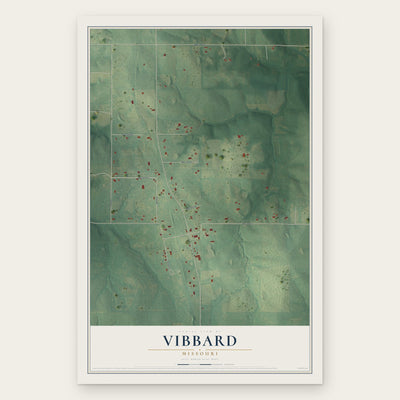 Vibbard, Missouri map print, the full design