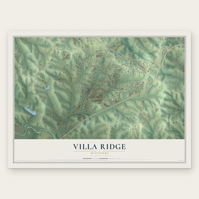 Villa Ridge, Missouri map print, the full design