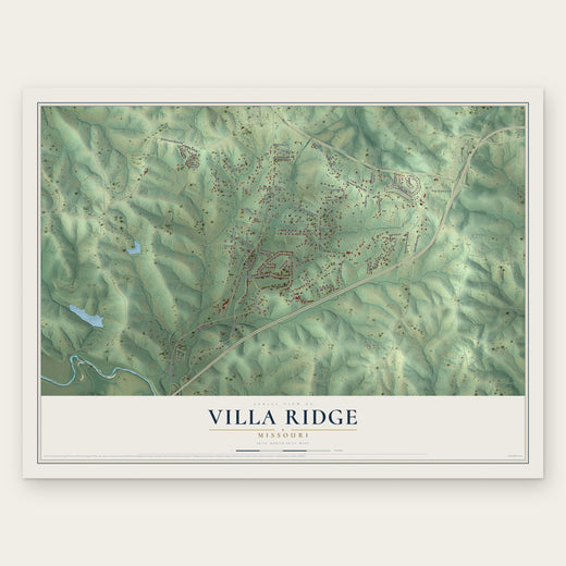 Villa Ridge, Missouri map print, the full design