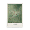 Map of Walker, Missouri, 12 x 18 inch unframed archival matte print
