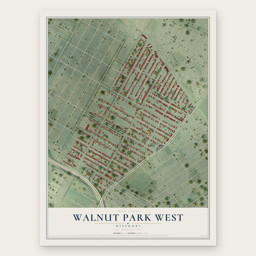 Walnut Park West, Missouri map print, the full design