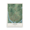 Map of Warsaw, Missouri, 12 x 18 inch unframed archival matte print