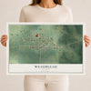 Map of Weaubleau, Missouri, 12 x 18 inch unframed archival matte print