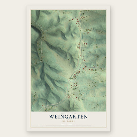 Weingarten, Missouri map print, the full design