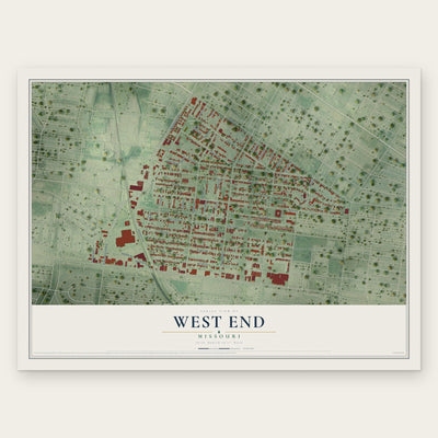 West End, Missouri map print, the full design