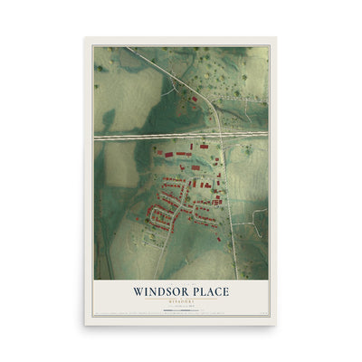 Map of Windsor Place, Missouri, 12 x 18 inch unframed archival matte print
