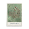 Map of Woodson Terrace, Missouri, 12 x 18 inch unframed archival matte print
