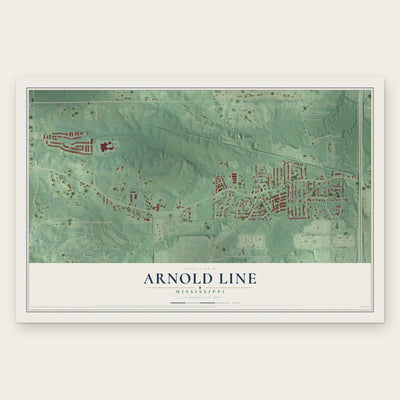 Arnold Line, Mississippi map print, the full design