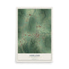 Map of Ashland, Mississippi, 12 x 18 inch unframed archival matte print