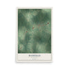 Map of Bassfield, Mississippi, 12 x 18 inch unframed archival matte print