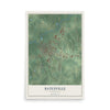 Map of Batesville, Mississippi, 12 x 18 inch unframed archival matte print